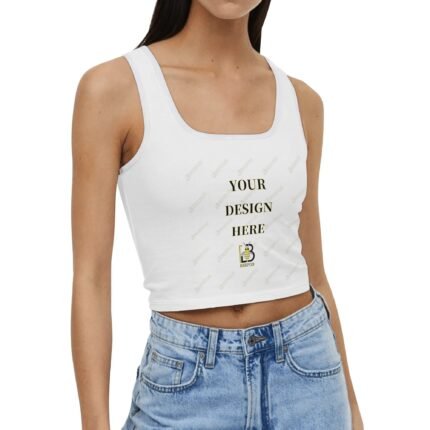 Women's Casual Summer Sleeveless Stretch Crop Tank Top Shirts