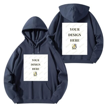 Printed cotton hooded sweatshirt on both sides