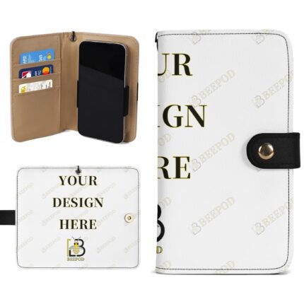 Brown Phone Flip Case PU Leather Cover for Most Mobile Phone Models